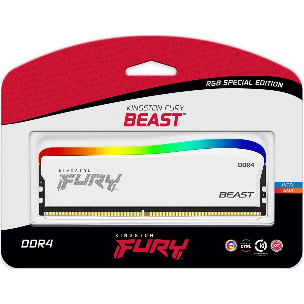 ОЗУ Kingston FURY Beast RGB Special Edition KF436C17BWA/8 DIMM, DDR4, 8 Гб, 3600 МГц