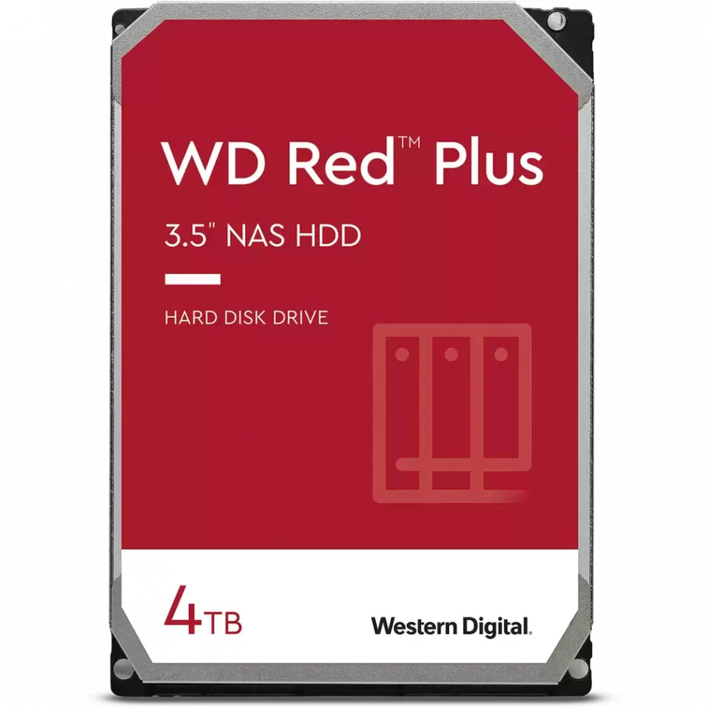 Жесткий диск Western Digital Red Plus (WD40EFPX) HDD (классические), 4 ТБ, 3.5 дюйма, SATA