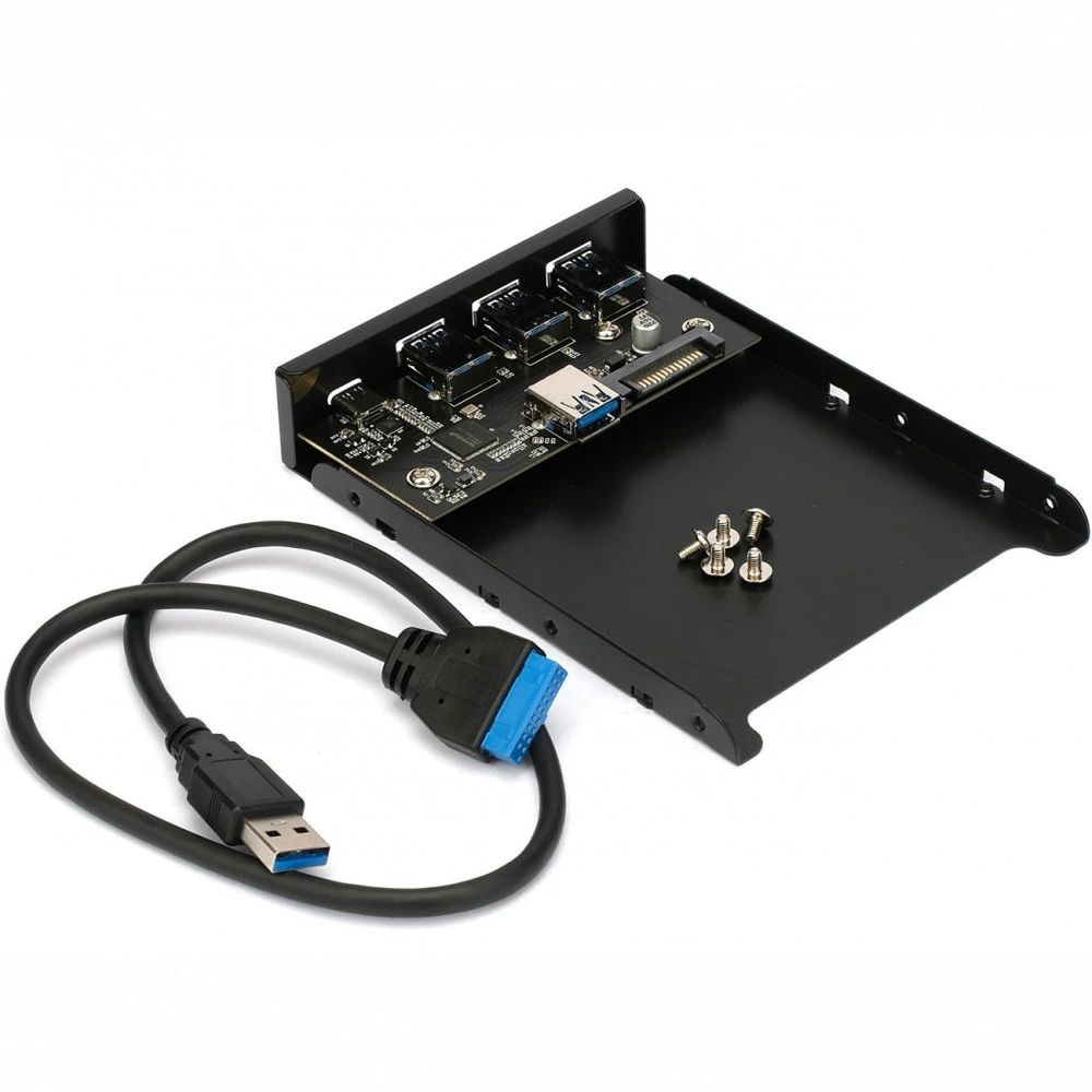 Аксессуар для ПК и Ноутбука Gembird Планка на переднюю панель 3,5" FP3.5-USB3-3A1C