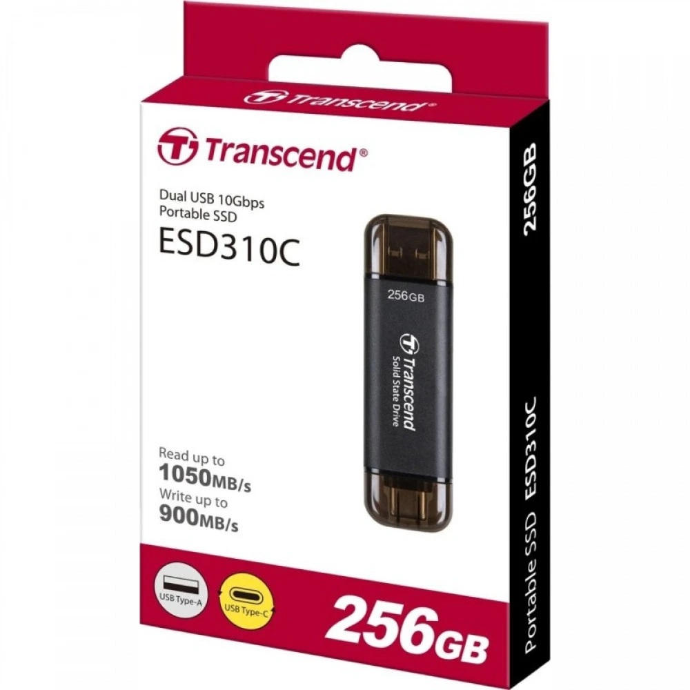 Внешние накопители Transcend ESD310C TS256GESD310C 256 ГБ, Разъём USB Type-C