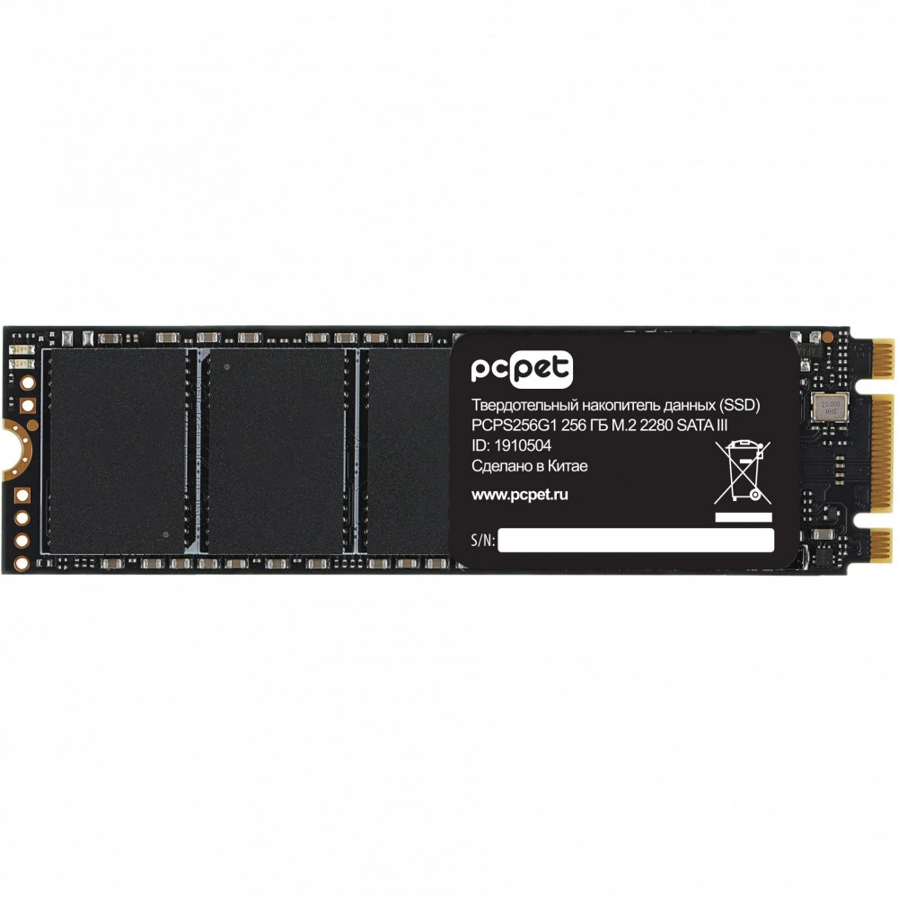 Жесткий диск PC Pet PCPS256G1 SSD (твердотельные), 256 ГБ, M.2, SATA