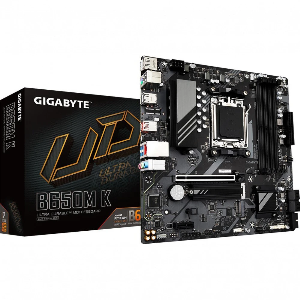 Материнская плата Gigabyte B650M K Micro-ATX, AMD AM5