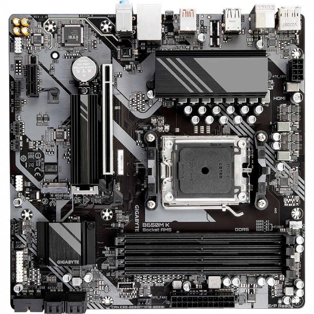 Материнская плата Gigabyte B650M K Micro-ATX, AMD AM5