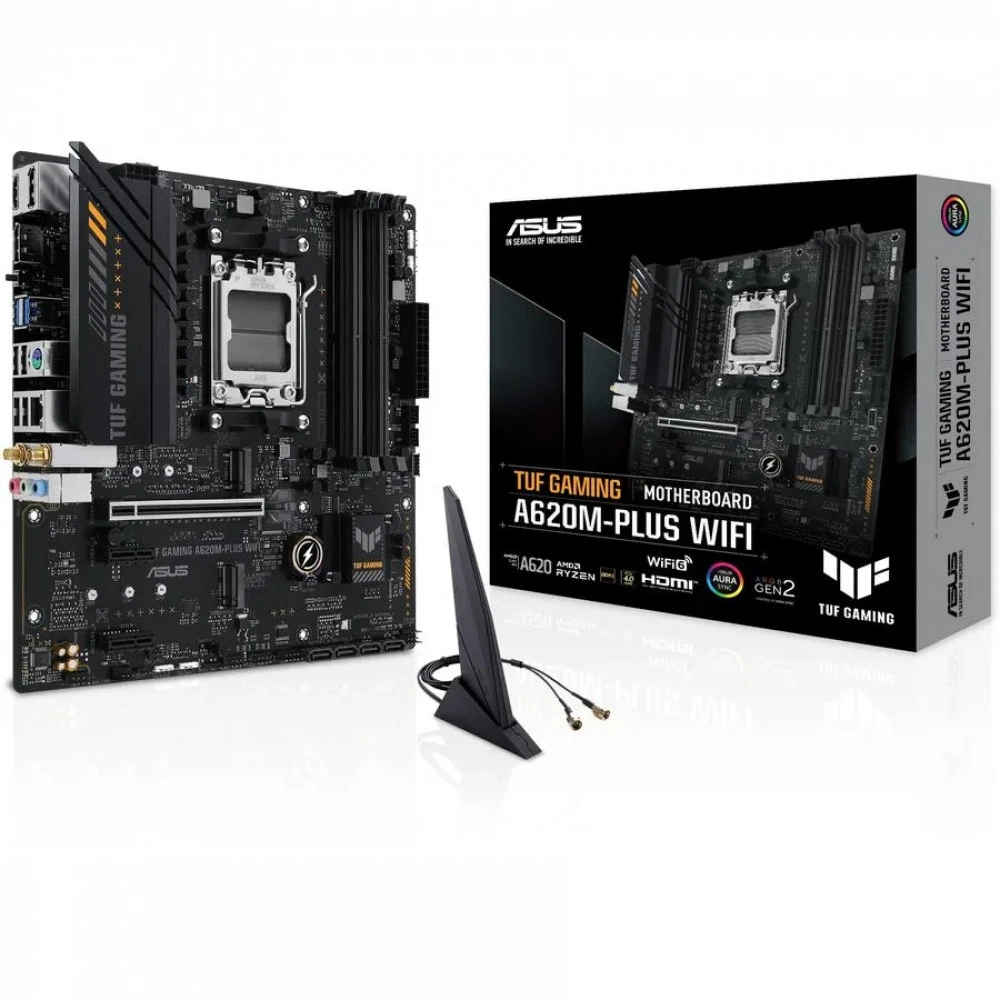 Материнская плата Asus TUF GAMING A620M-PLUS WIFI Micro-ATX, AMD AM5