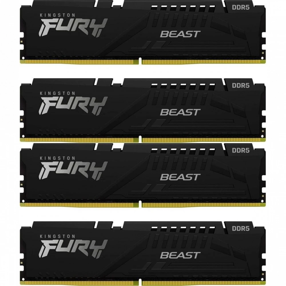 ОЗУ Kingston Fury Beast KF556C40BBK4-128 DIMM, DDR5, 128 Гб (4 х 32 Гб), 5600 МГц