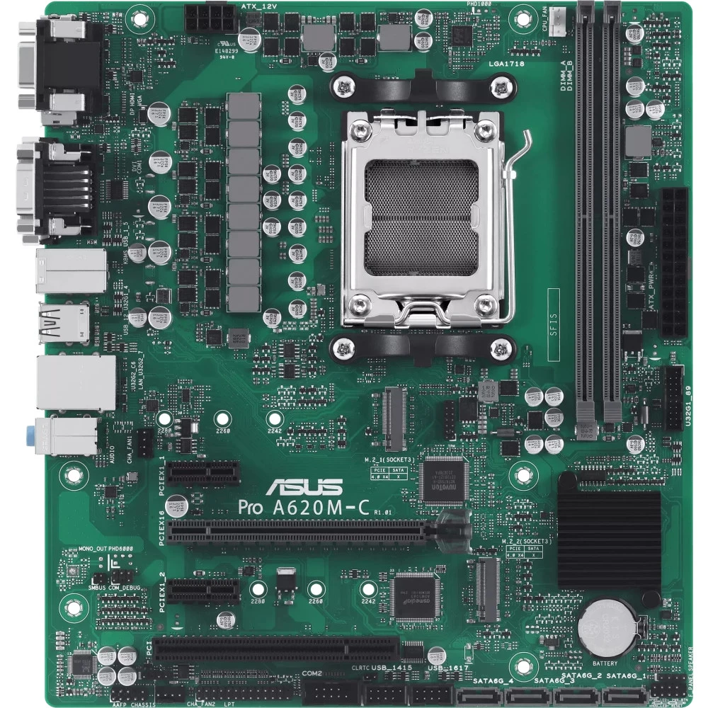 Материнская плата Asus PRO A620M-C-CSM Micro-ATX, AMD AM5