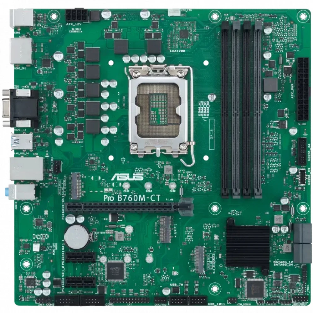 Материнская плата Asus Pro B760M-CT-CSM Micro-ATX, LGA 1700