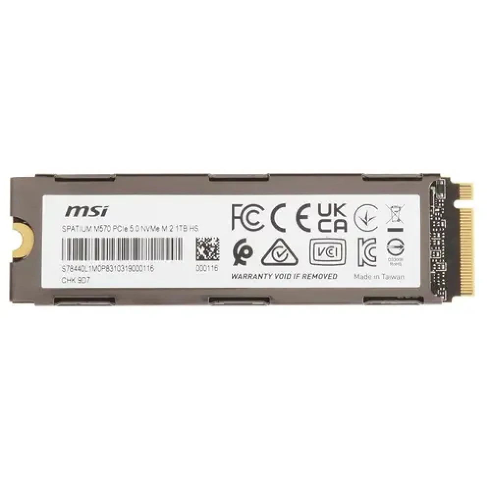 Жесткий диск MSI SPATIUM M570 HS S78-440L1M0-P83 SSD (твердотельные), 1 ТБ, M.2