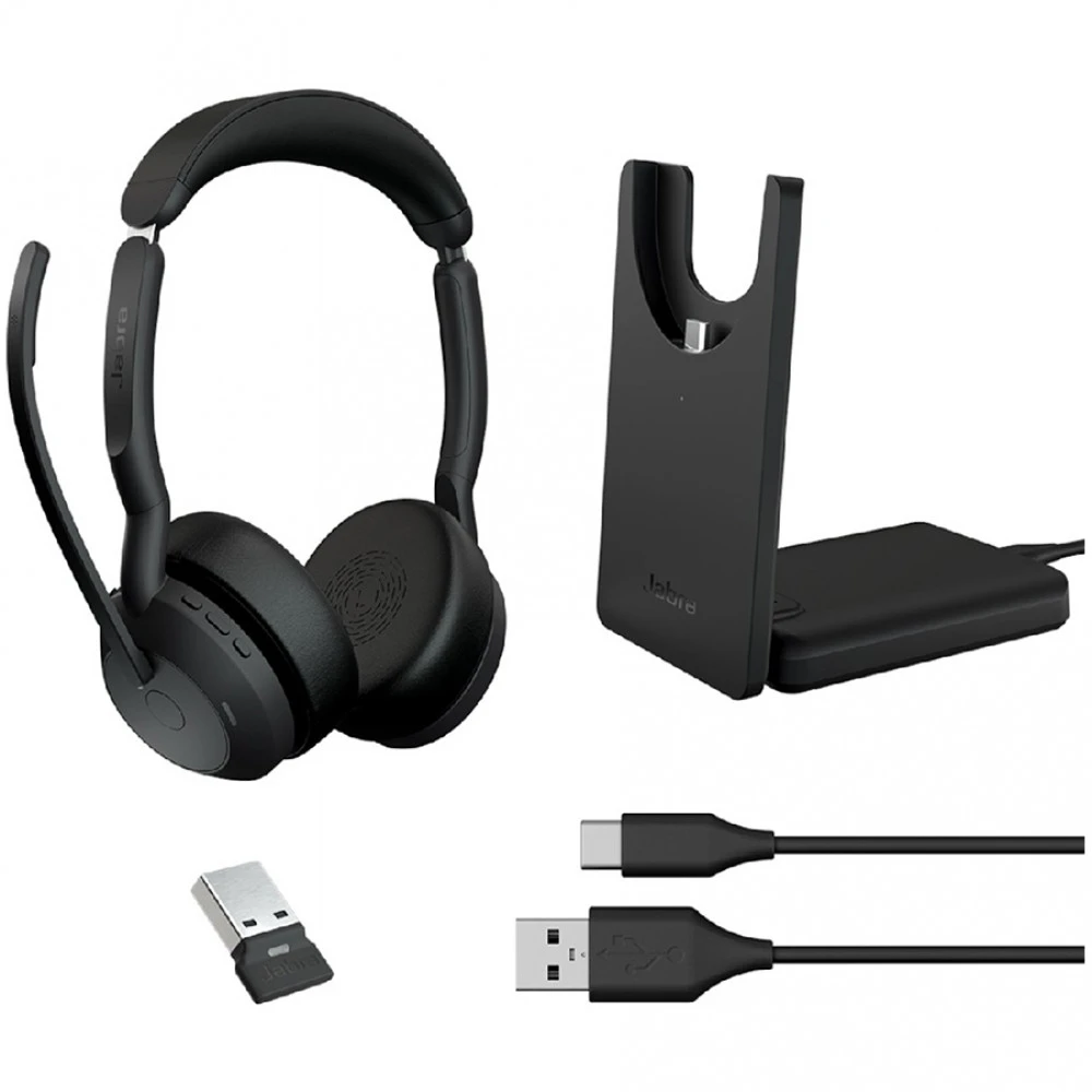 Наушники Jabra Evolve2 55 Link380a MS Stereo Stand 25599-999-989