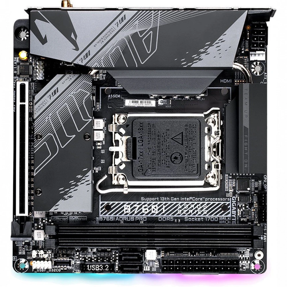 Материнская плата Gigabyte B760I AORUS PRO Mini-ITX, LGA 1700