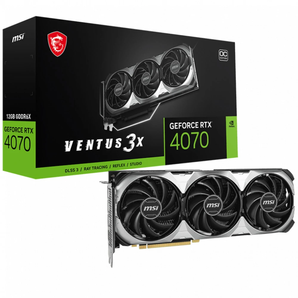 Видеокарта MSI RTX 4070 VENTUS 3X E 12G OC 12 ГБ