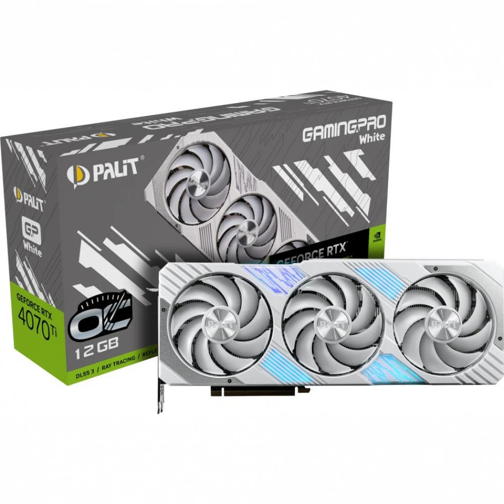 Видеокарта Palit RTX 4070 Ti GamingPro White OC NED407TV19K9-1043W 12 ГБ
