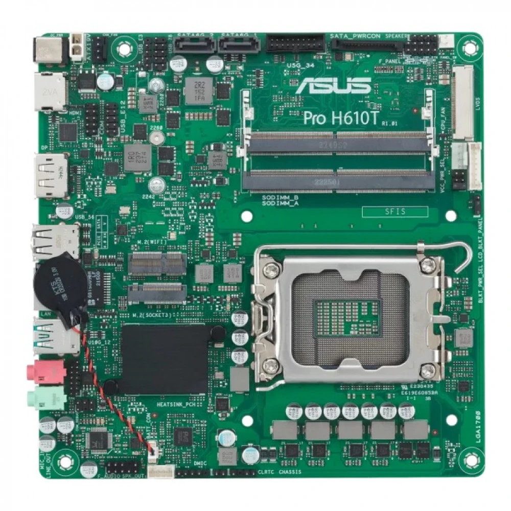 Материнская плата Asus PRO H610T-CSM Mini-ITX, LGA 1700