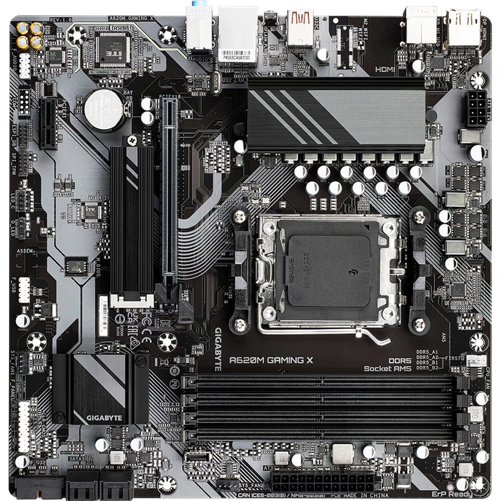 Материнская плата Gigabyte A620M GAMING X (REV1.0) Micro-ATX, AMD AM5