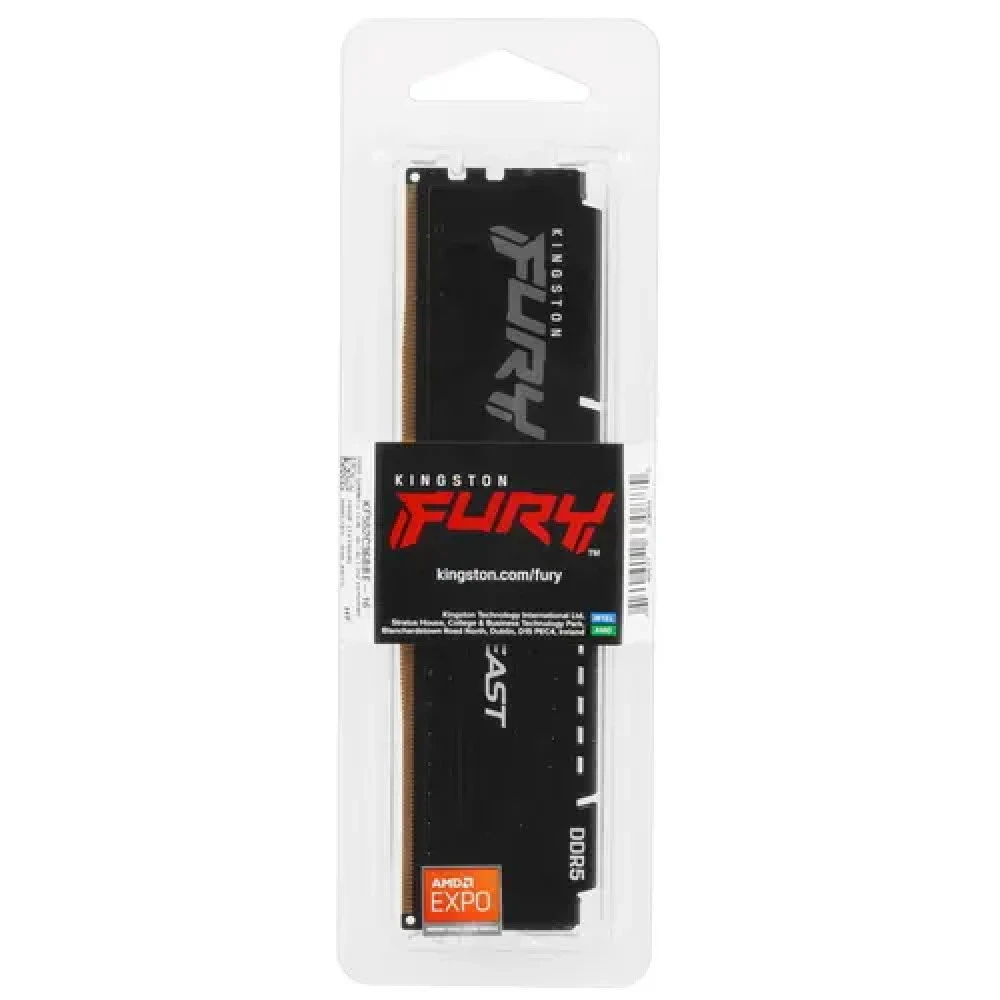 ОЗУ Kingston Fury Beast Black AMD KF552C36BBE-16 DIMM, DDR5, 16 Гб, 5200 МГц