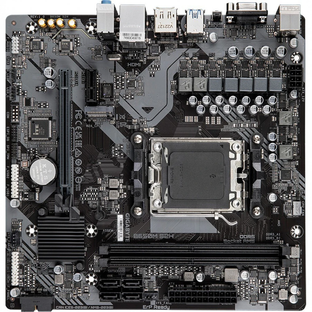 Материнская плата Gigabyte B650M S2H Micro-ATX, AMD AM5