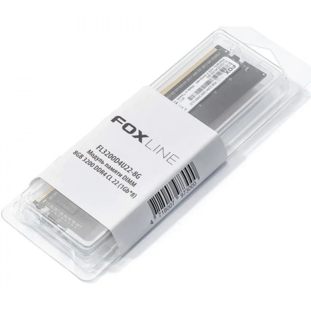 ОЗУ Foxline FL3200D4U22-8G_RTL DIMM, DDR4, 8 Гб, 3200 МГц