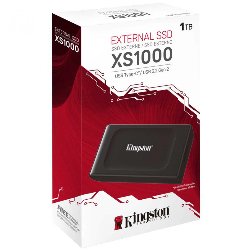 Внешние накопители Kingston XS1000 SXS1000/1000G 1 ТБ, Разъём USB Type-C
