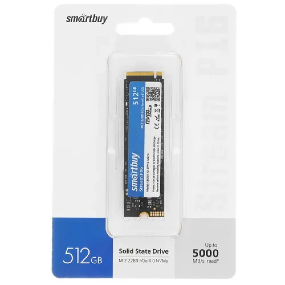 Жесткий диск SmartBuy Stream P16 SBSSD512-STP16-M2P4 SSD (твердотельные), 512 ГБ, M.2