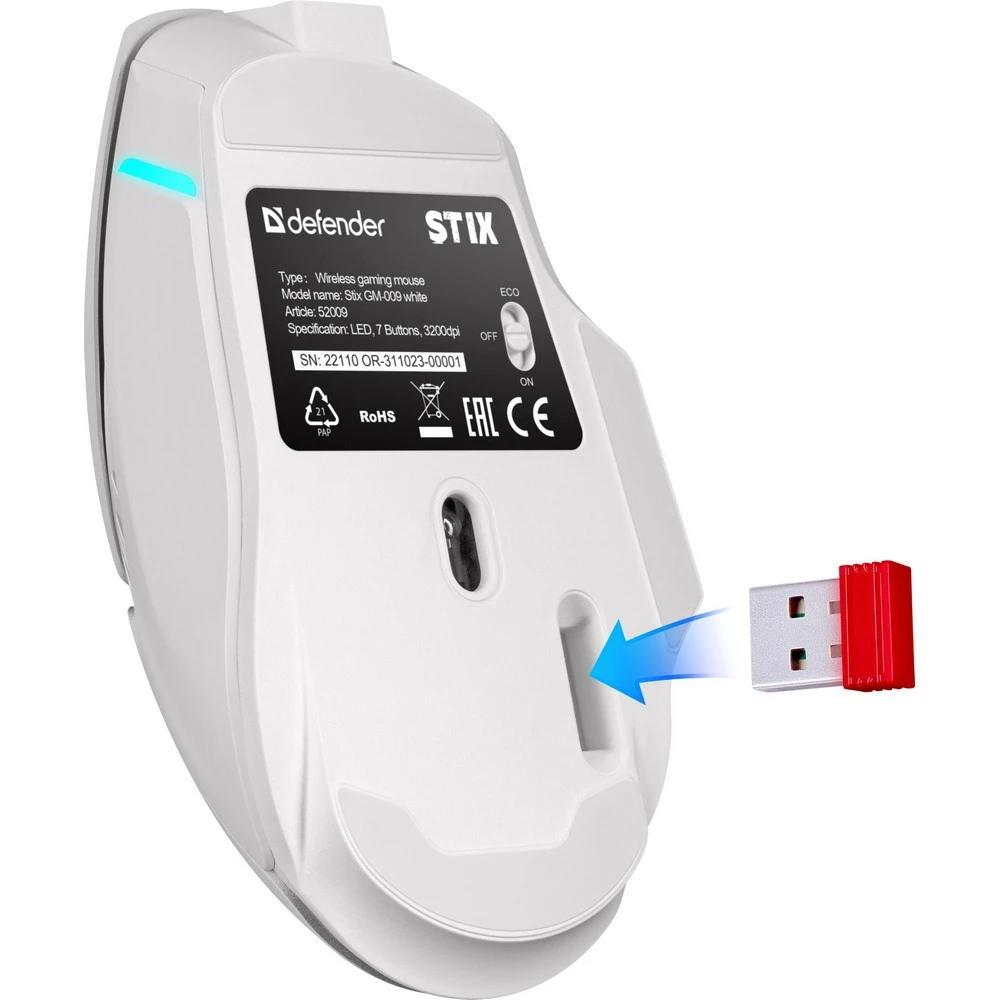 Мышь Defender Stix GM-009 White 52009