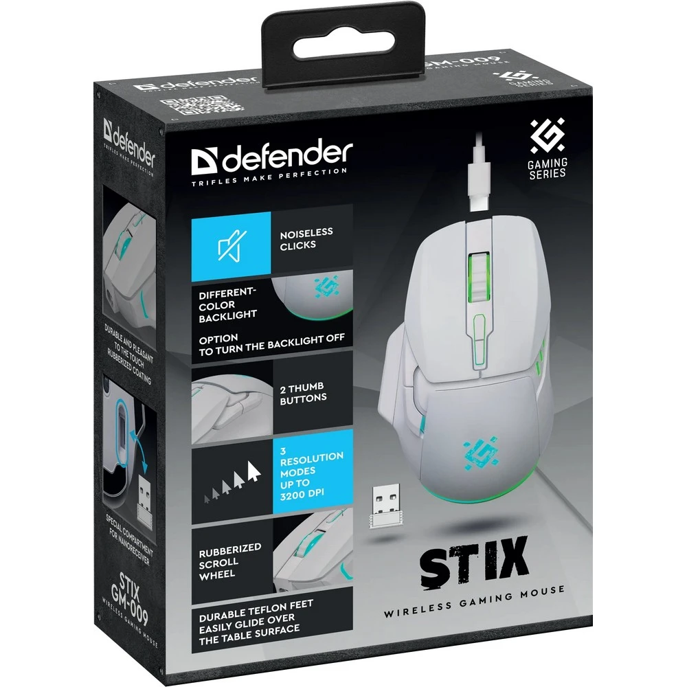Мышь Defender Stix GM-009 White 52009
