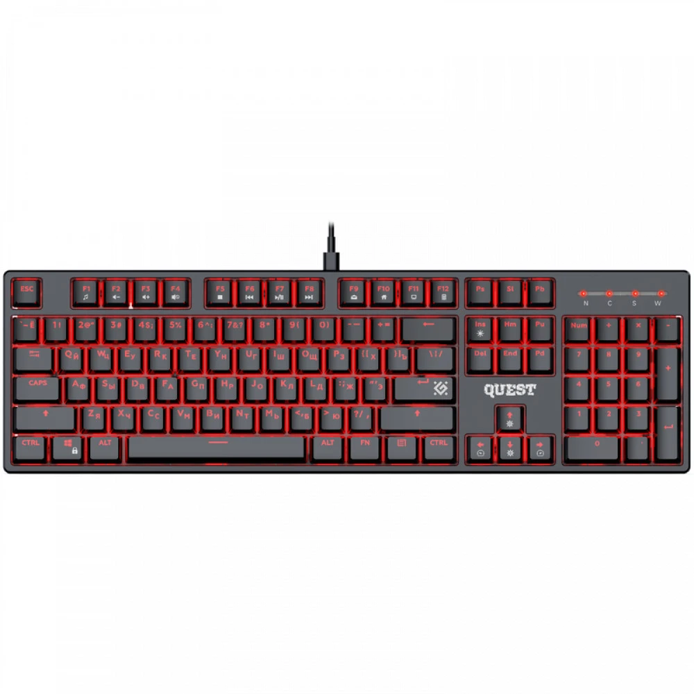 Клавиатура Defender Quest GK-596 Black 45596 Проводная, USB