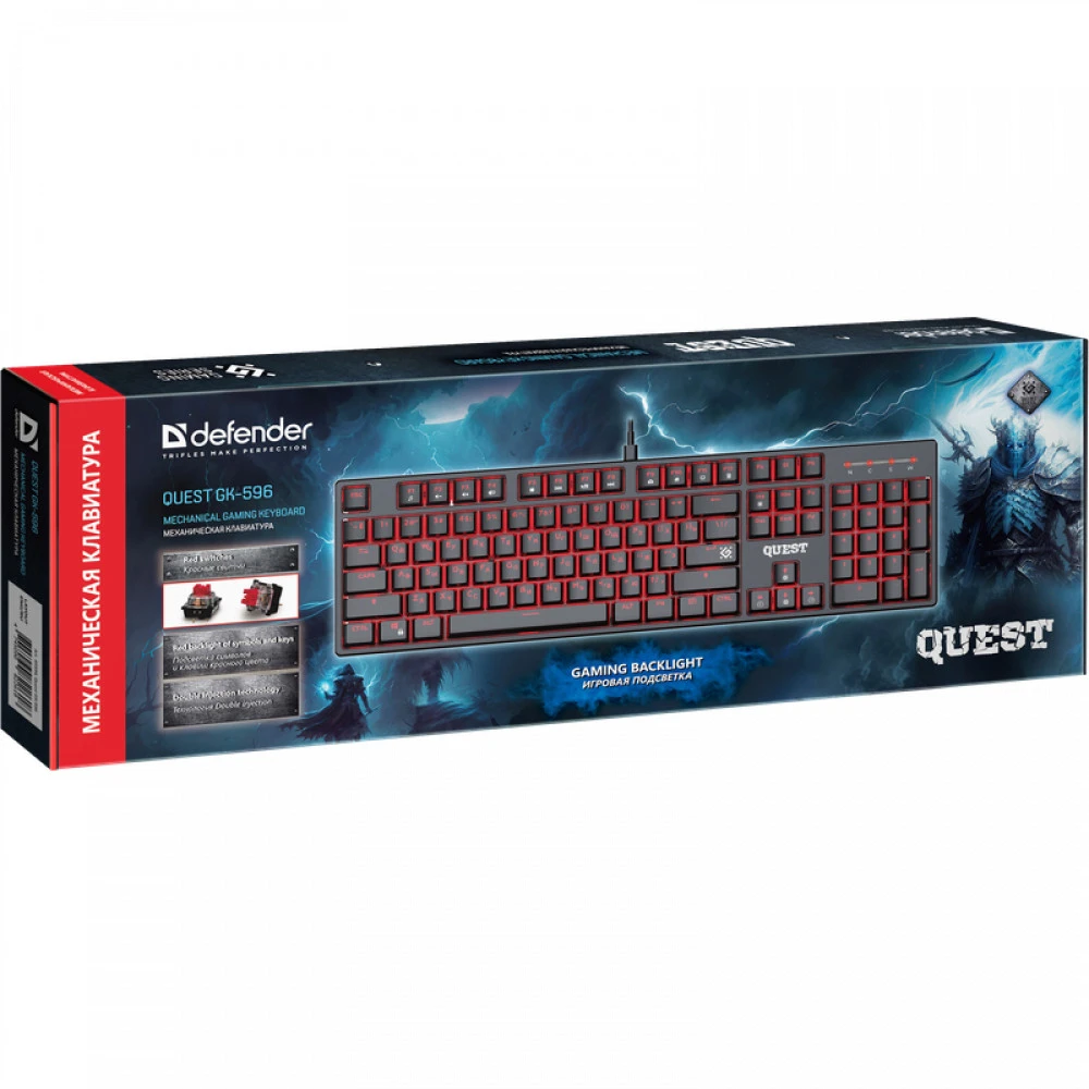 Клавиатура Defender Quest GK-596 Black 45596 Проводная, USB