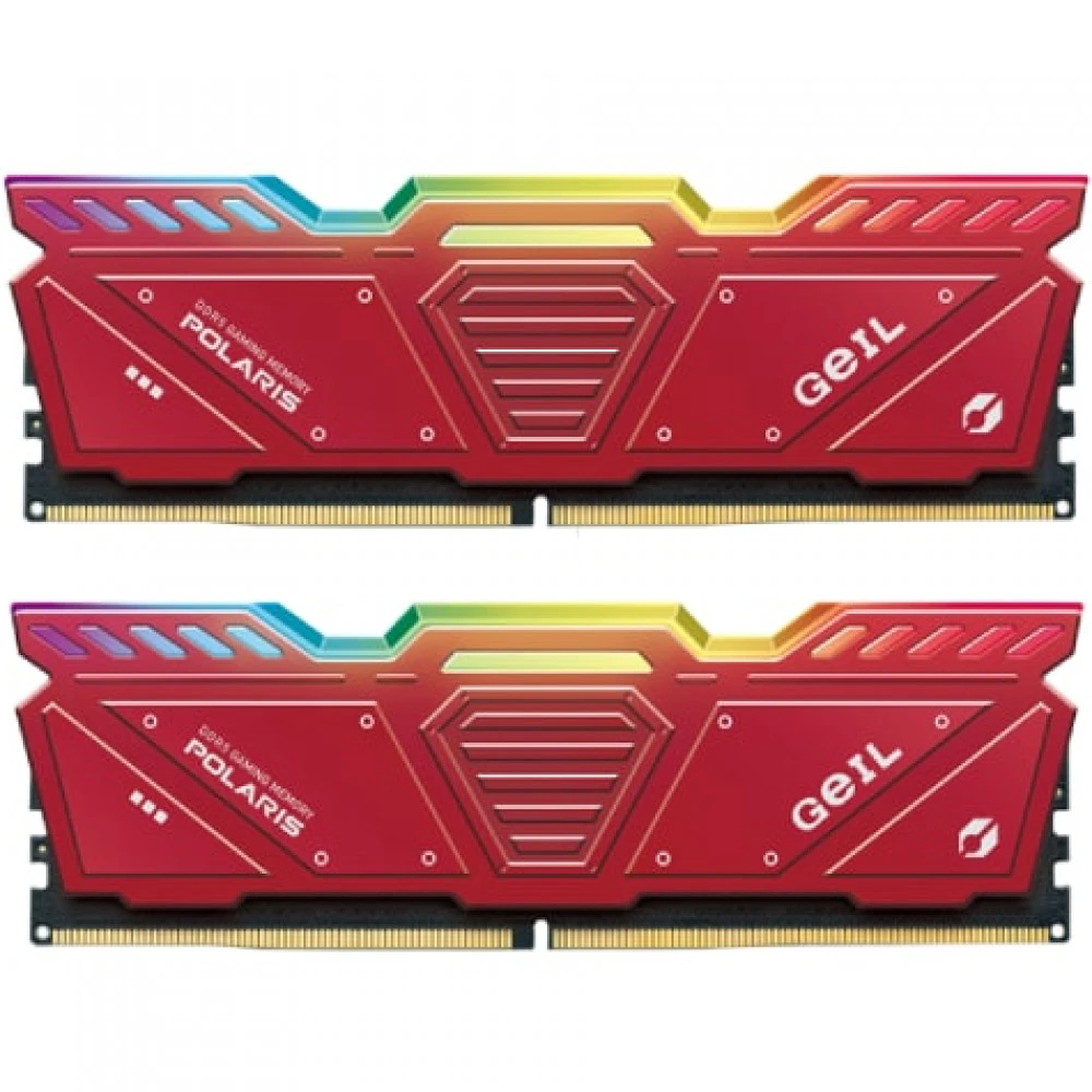 ОЗУ Geil POLARIS RGB RED GOSR532GB5600C46DC DIMM, DDR5, 32 Гб (2 х 16 Гб), 5600 МГц