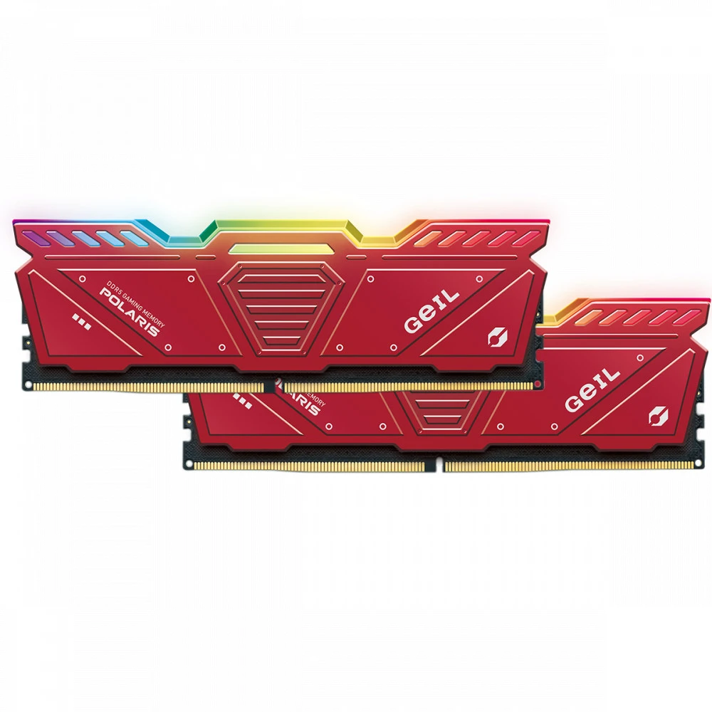 ОЗУ Geil POLARIS RGB RED GOSR532GB5600C46DC DIMM, DDR5, 32 Гб (2 х 16 Гб), 5600 МГц