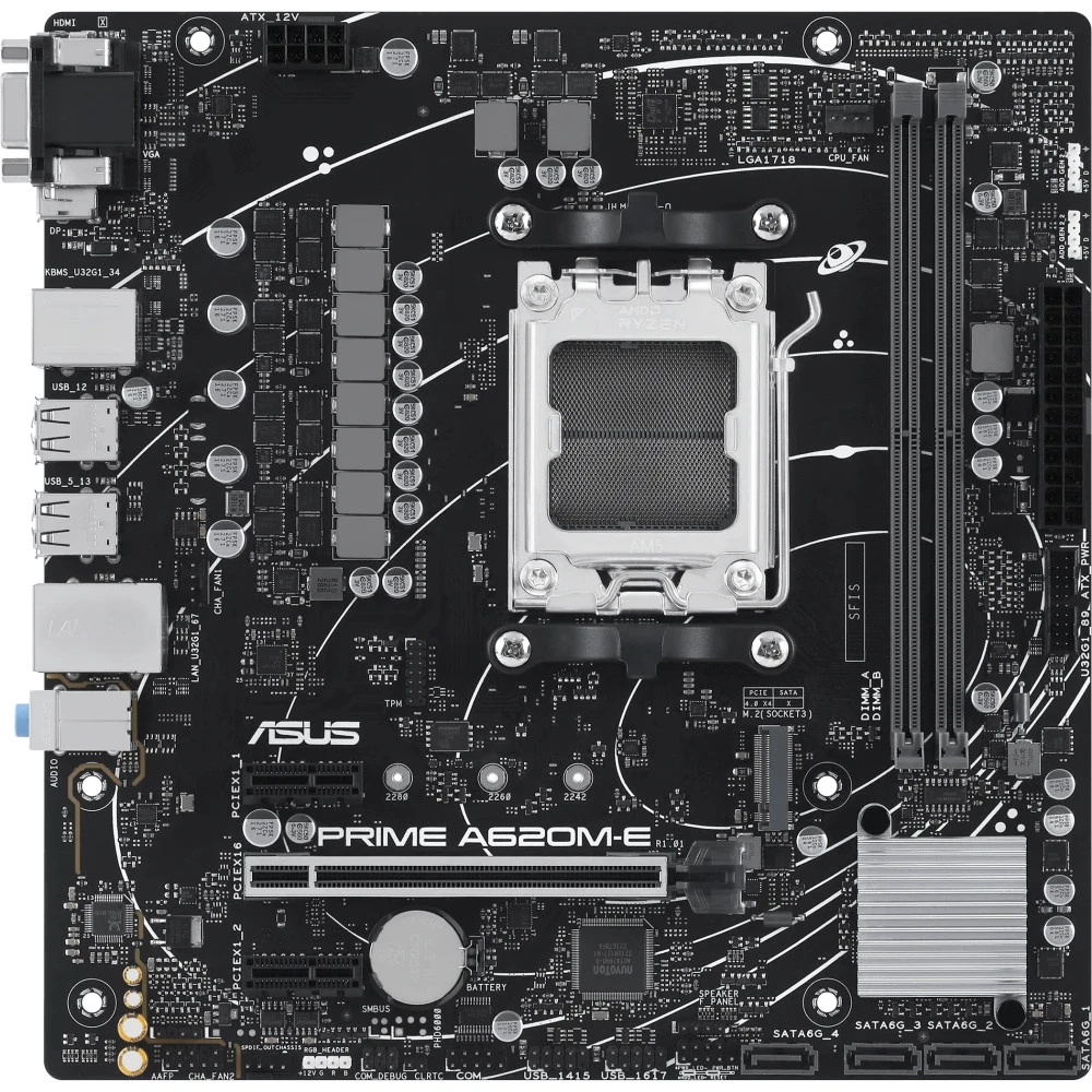 Материнская плата Asus PRIME A620M-E-CSM Micro-ATX, AMD AM5