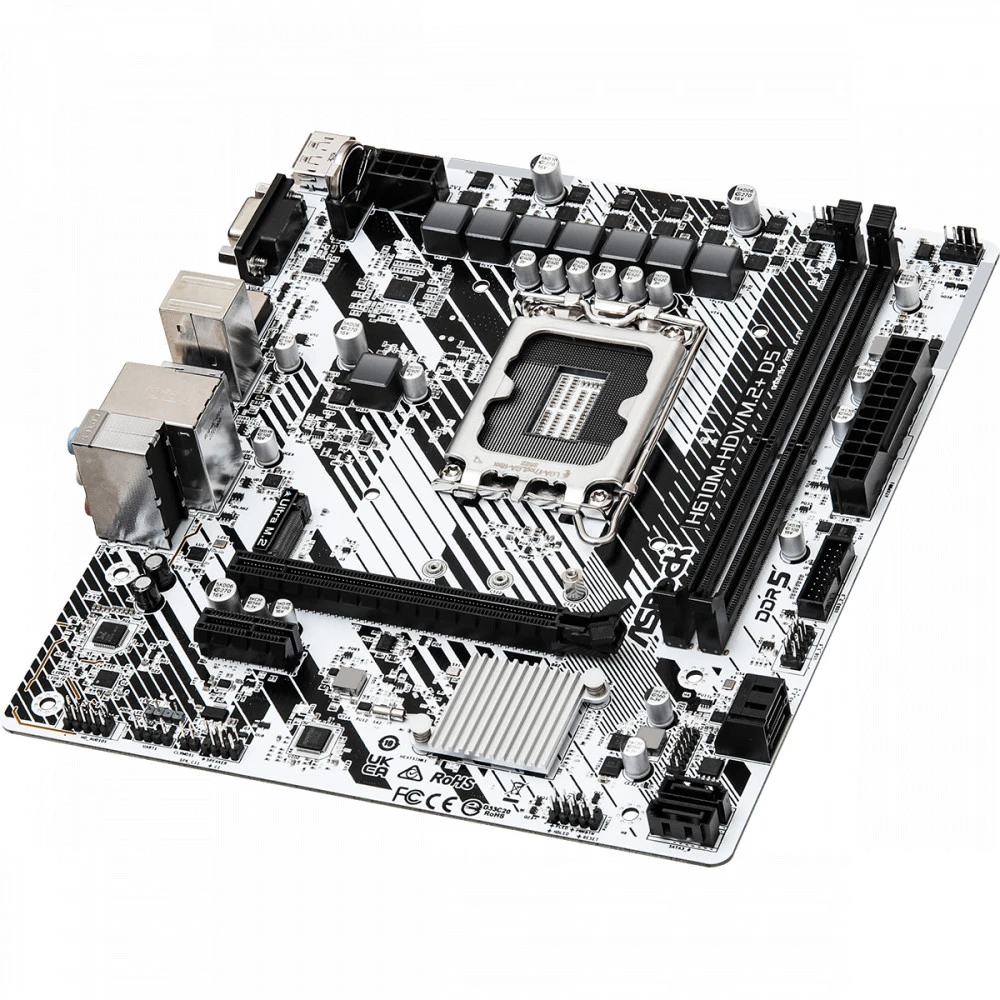 Материнская плата ASRock H610M-HDV/M.2+ D5 Micro-ATX, LGA 1700