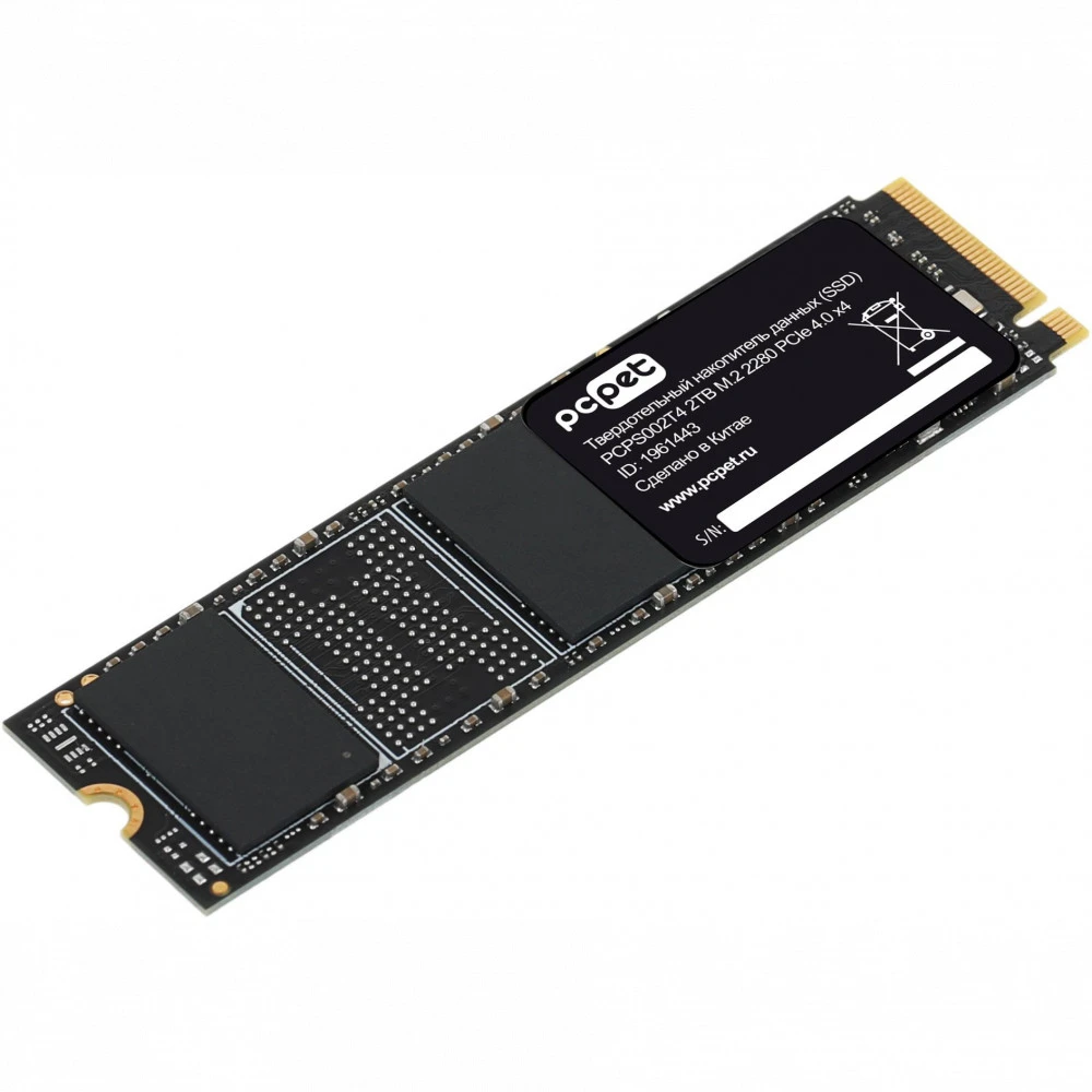 Жесткий диск PC Pet PCPS002T4 SSD (твердотельные), 2 ТБ, M.2, PCIe