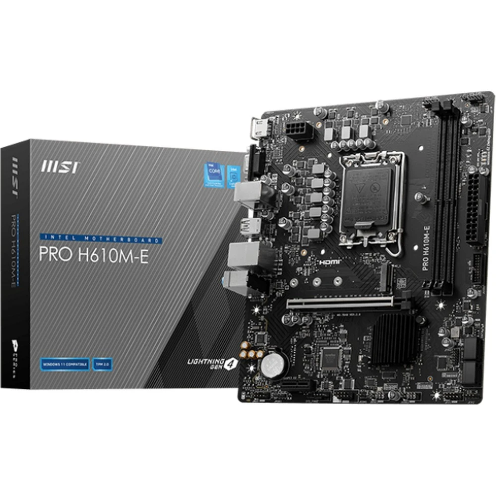 Материнская плата MSI PRO H610M-E Micro-ATX, LGA 1700