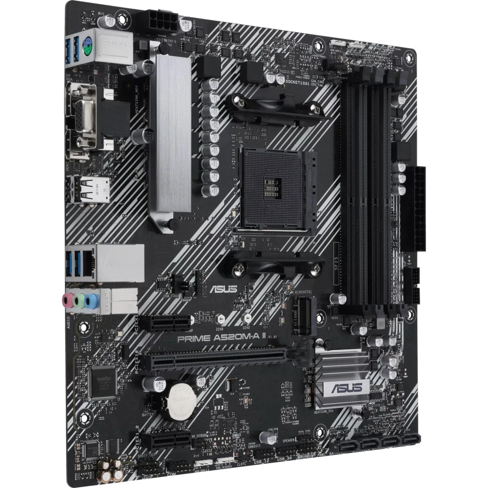 Материнская плата Asus PRIME A520M-A II PRIME A520M-A II/CSM Micro-ATX, AMD AM4
