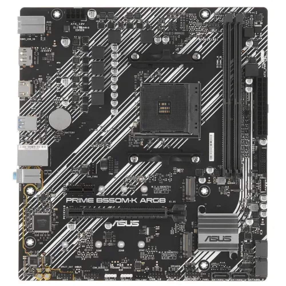 Материнская плата Asus PRIME B550M-K ARGB Micro-ATX, AMD AM4
