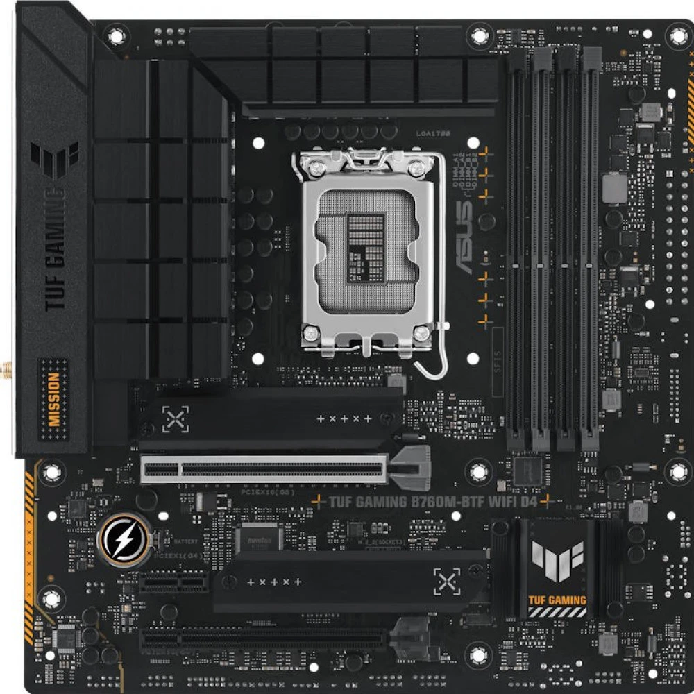 Материнская плата Asus TUF GAMING B760M-BTF WIFI D4 Micro-ATX, LGA 1700