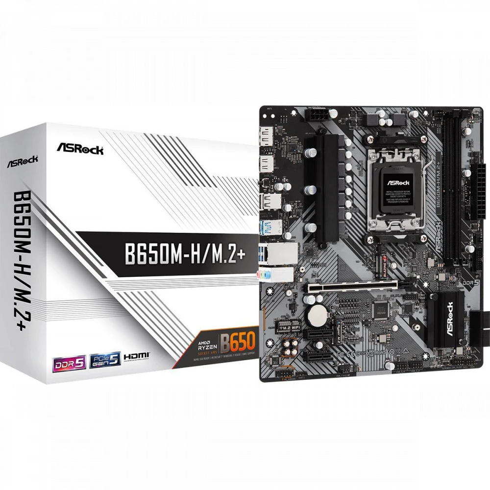 Материнская плата ASRock B650M-H/M.2+ Micro-ATX, AMD AM5