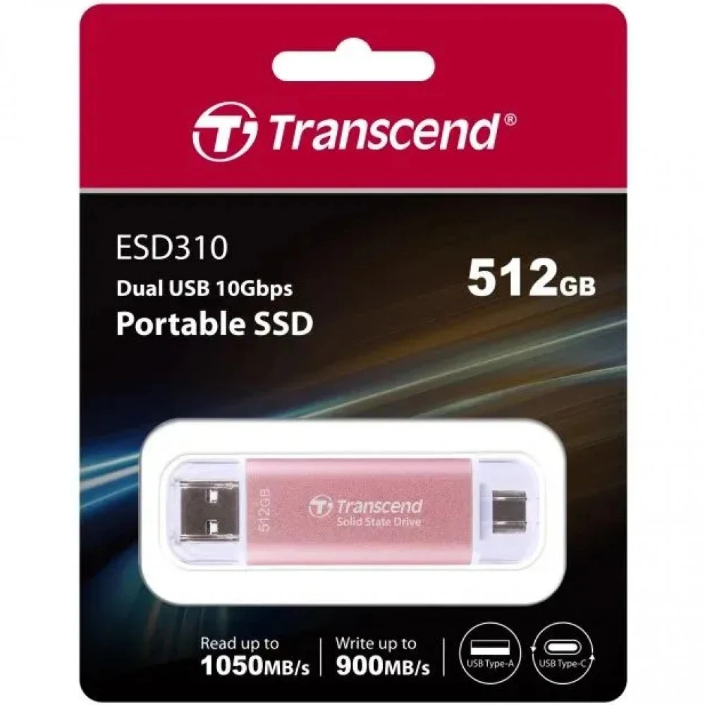 Внешние накопители Transcend ESD310P TS512GESD310P 512 Гб, Разъём USB Type-C