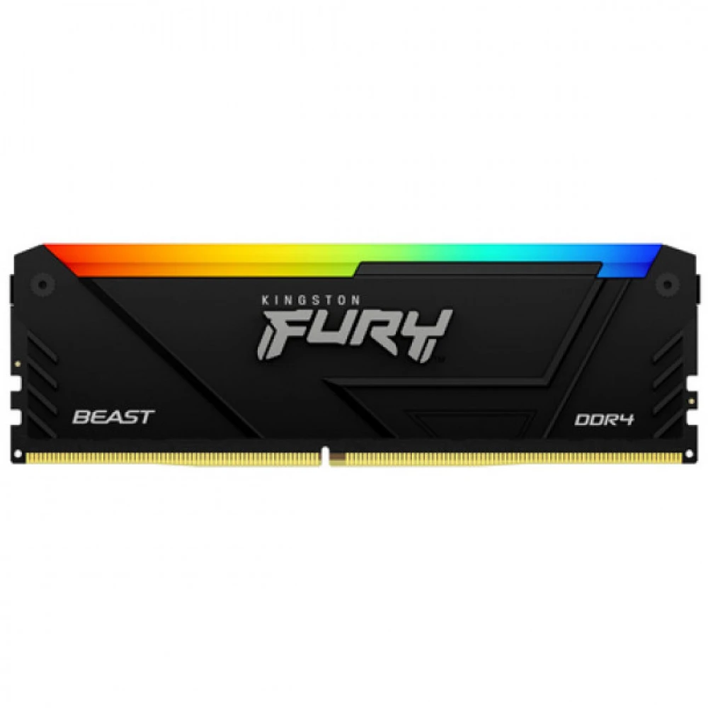 ОЗУ Kingston FURY Beast Black RGB XMP KF436C18BB2A/32 DIMM, DDR4, 32 Гб, 3600 МГц