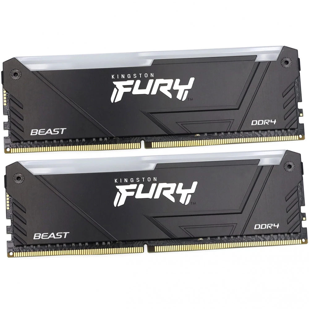 ОЗУ Kingston Fury Beast RGB KF437C19BB2AK2/16 DIMM, DDR4, 16 Гб (2 х 8 Гб), 3733 МГц