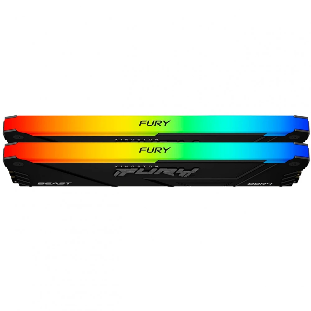 ОЗУ Kingston Fury Beast RGB KF437C19BB2AK2/16 DIMM, DDR4, 16 Гб (2 х 8 Гб), 3733 МГц