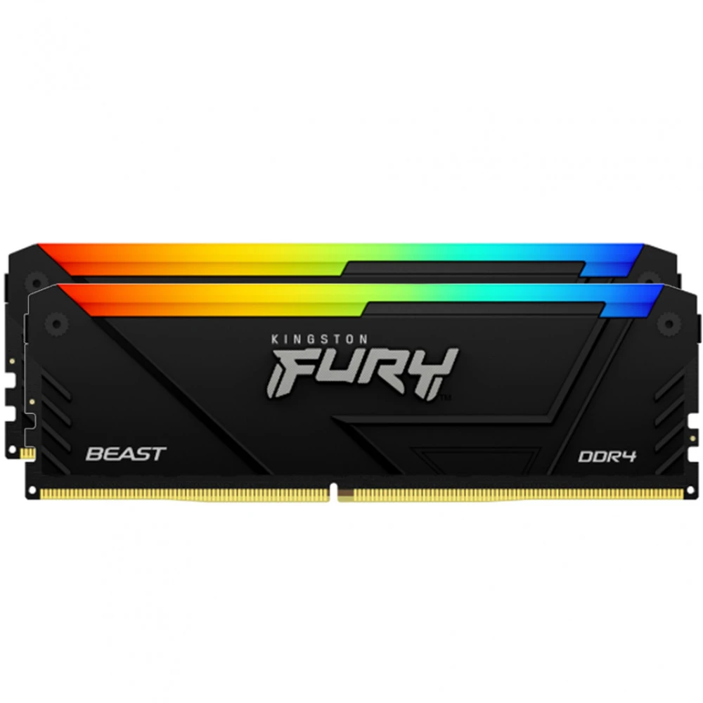 ОЗУ Kingston Fury Beast RGB KF432C16BB2AK2/16 DIMM, DDR4, 16 Гб (2 х 8 Гб), 3200 МГц