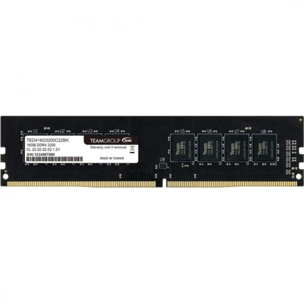 ОЗУ Team Group TED416G3200C22BK DIMM, DDR4, 16 Гб, 3200 МГц