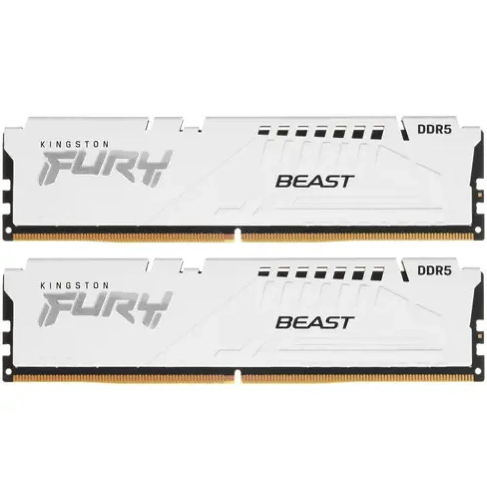ОЗУ Kingston Fury Beast White KF560C36BWEK2-64 DIMM, DDR5, 64 Гб (2 х 32 Гб), 6000 МГц
