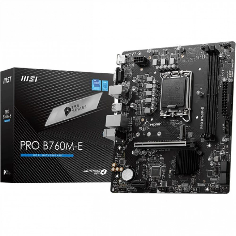 Материнская плата MSI PRO B760M-E Micro-ATX, LGA 1700