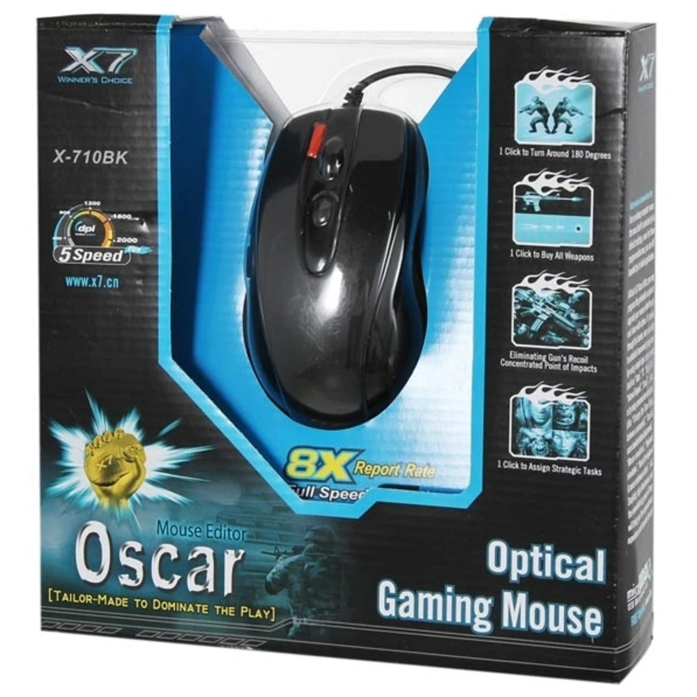 Мышь A4Tech X-710BK USB