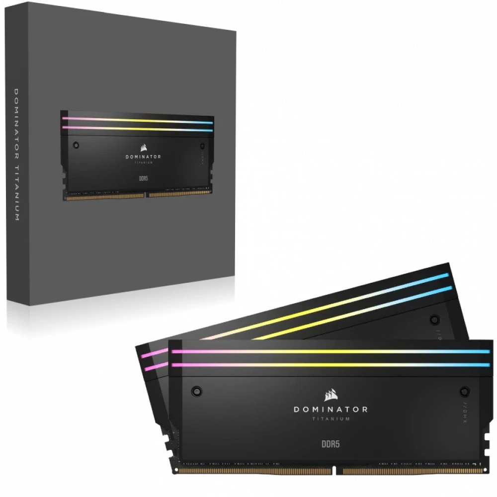 ОЗУ Corsair Dominator Titanium RGB CMP32GX5M2X7000C34 DIMM, DDR5, 32 Гб (2 х 16 Гб), 7000 МГц