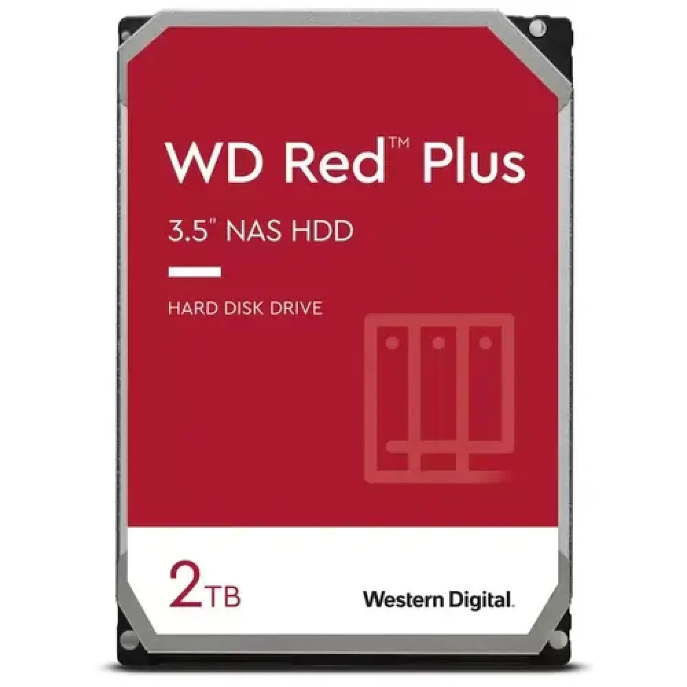 Жесткий диск Western Digital Red Plus WD20EFPX HDD (классические), 2 ТБ, 3.5 дюйма, SATA