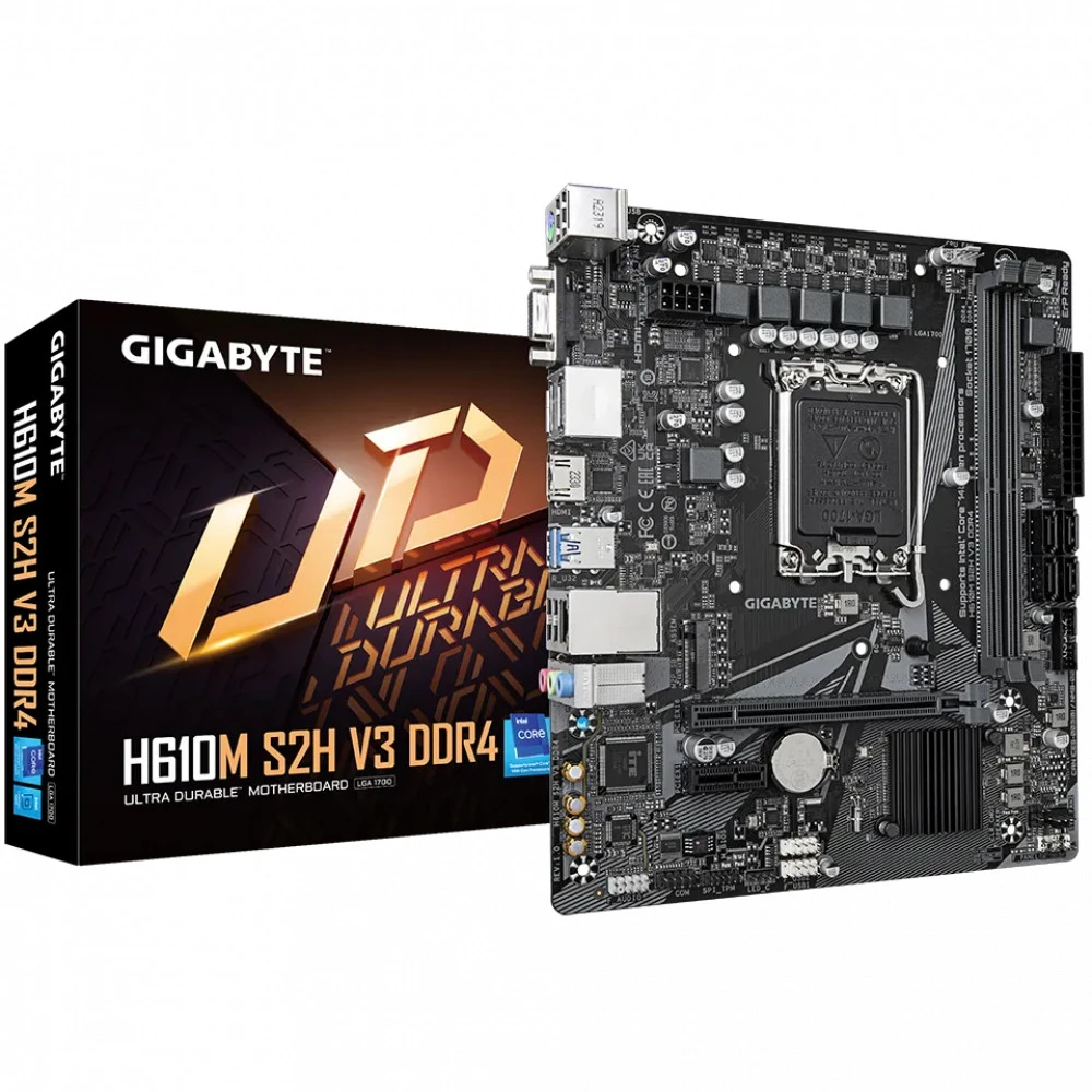 Материнская плата Gigabyte H610M S2H V3 DDR4 Micro-ATX, LGA 1700