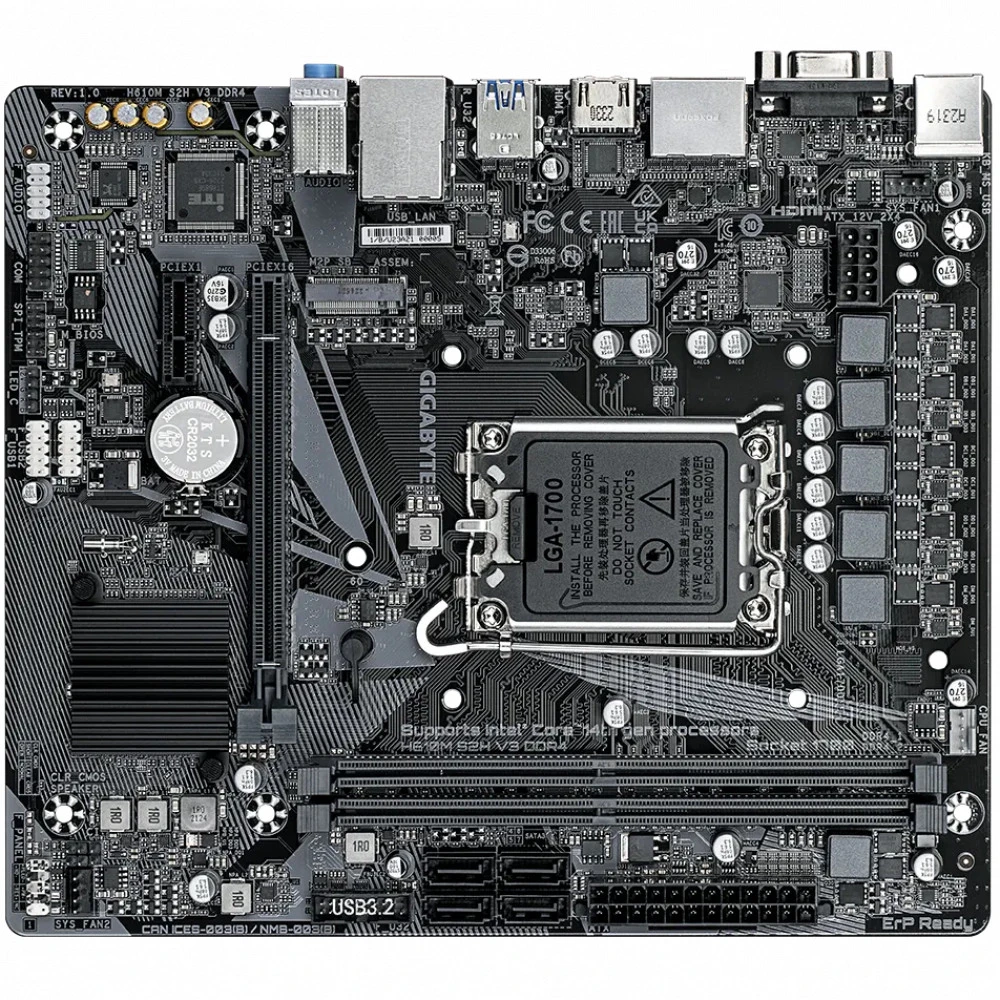 Материнская плата Gigabyte H610M S2H V3 DDR4 Micro-ATX, LGA 1700